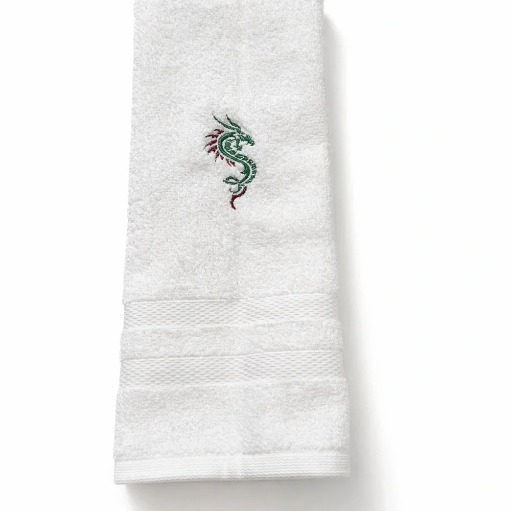 Mahjong Embroidered Dragon Hand Towel Hostess Gift Mahj Decor